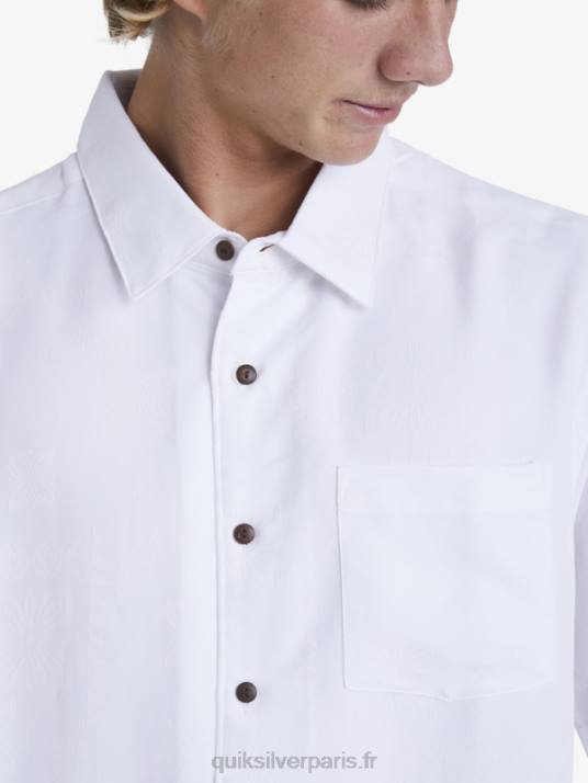 Hommes Quiksilver chemise à manches courtes waterman manele bay D6PT799 blanc