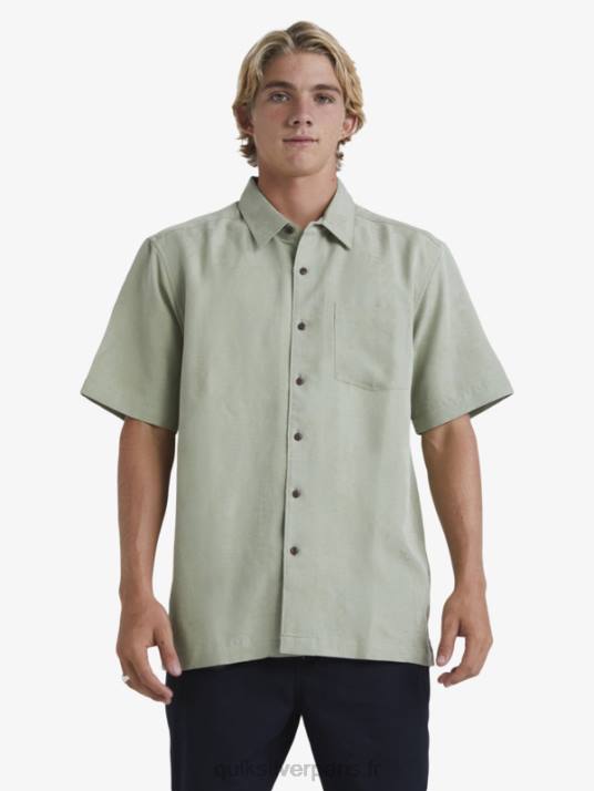 Hommes Quiksilver chemise à manches courtes waterman manele bay D6PT801 thé