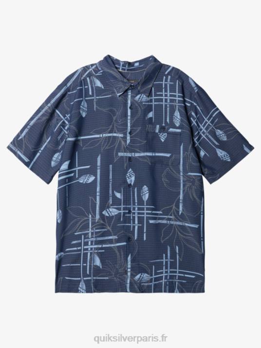 Hommes Quiksilver chemise à manches courtes waterman paddle out D6PT1415 blazer bleu marine