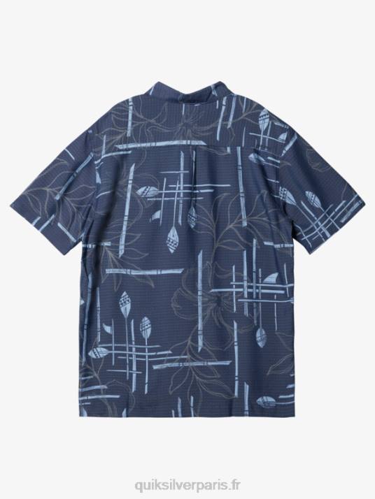 Hommes Quiksilver chemise à manches courtes waterman paddle out D6PT1415 blazer bleu marine