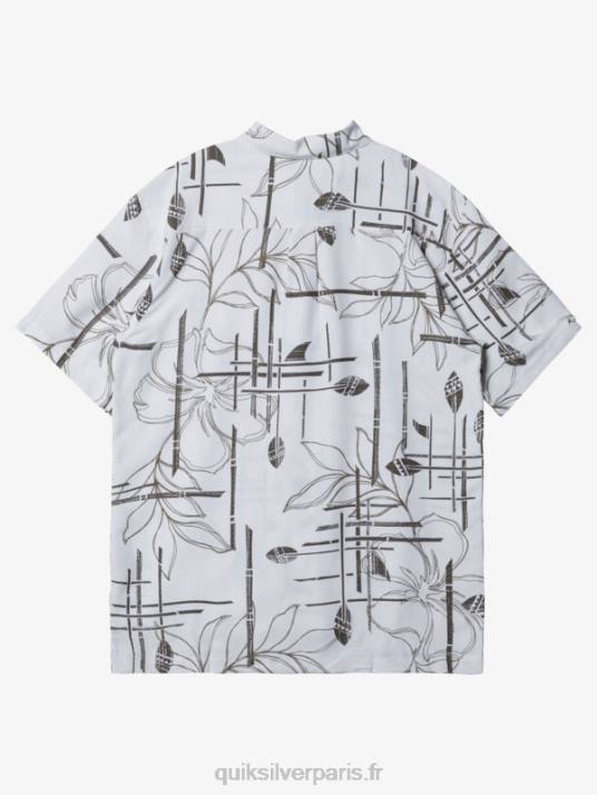 Hommes Quiksilver chemise à manches courtes waterman paddle out D6PT1416 blanc