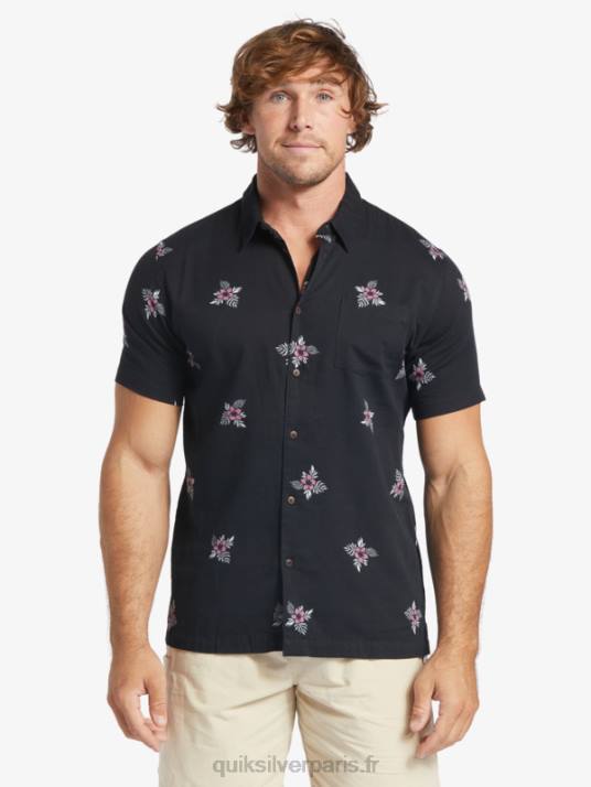 Hommes Quiksilver chemise à manches courtes waterman petites pédales D6PT424 petites pédales noires