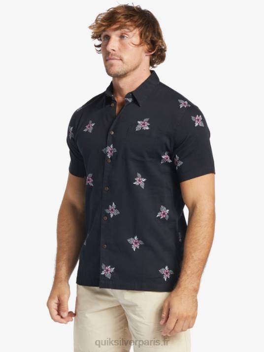 Hommes Quiksilver chemise à manches courtes waterman petites pédales D6PT424 petites pédales noires