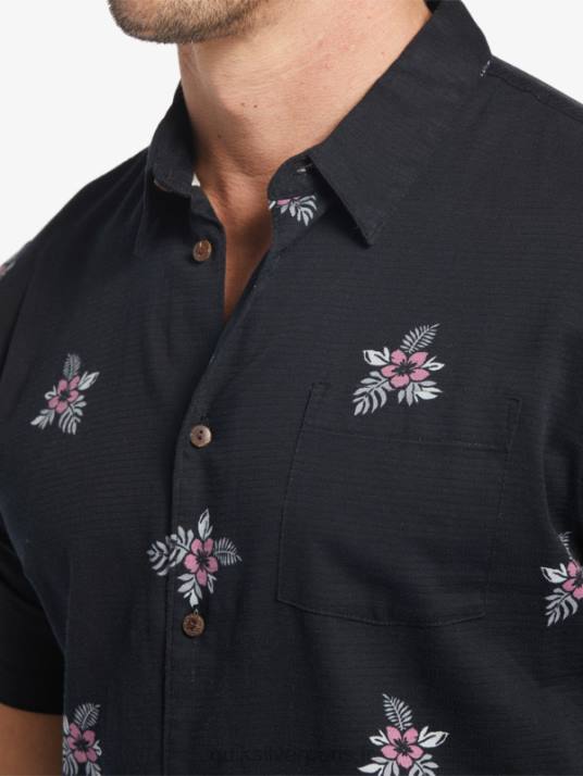 Hommes Quiksilver chemise à manches courtes waterman petites pédales D6PT424 petites pédales noires