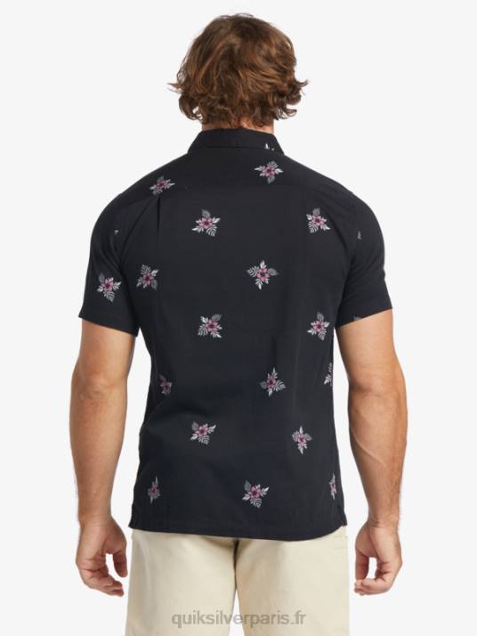 Hommes Quiksilver chemise à manches courtes waterman petites pédales D6PT424 petites pédales noires