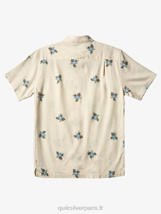 Hommes Quiksilver chemise à manches courtes waterman petites pédales D6PT425 petites pédales blanches antiques