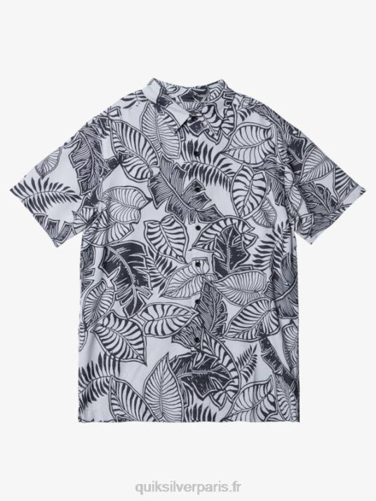 Hommes Quiksilver chemise à manches courtes waterman siesta D6PT1365 noir blanc