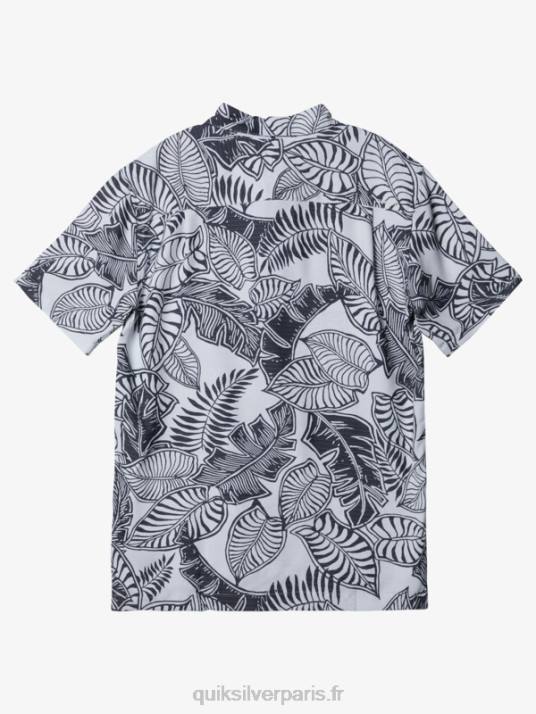 Hommes Quiksilver chemise à manches courtes waterman siesta D6PT1365 noir blanc