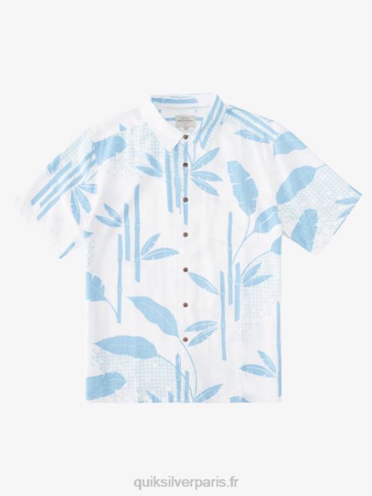 Hommes Quiksilver chemise à manches courtes waterman surf riff D6PT837 riff de surf bleu crépuscule