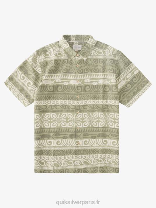 Hommes Quiksilver chemise à manches courtes waterman tapa aujourd\'hui D6PT964 thé tapa aujourd\'hui