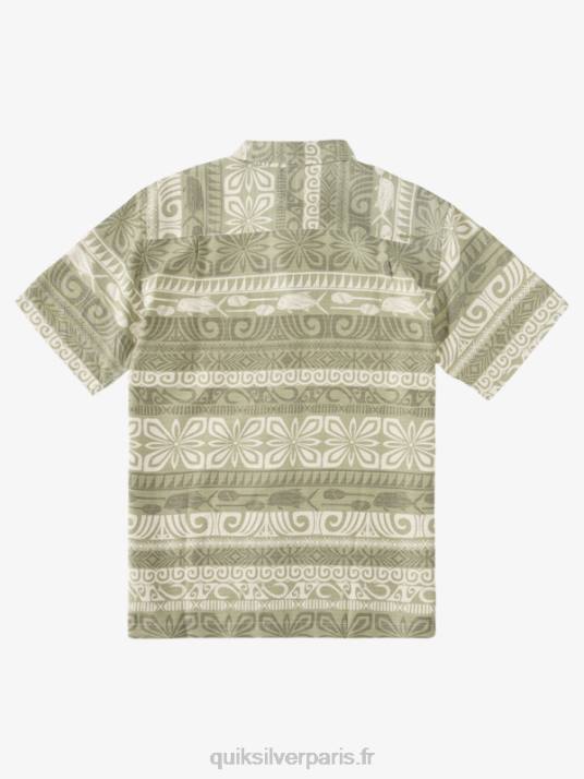 Hommes Quiksilver chemise à manches courtes waterman tapa aujourd\'hui D6PT964 thé tapa aujourd\'hui