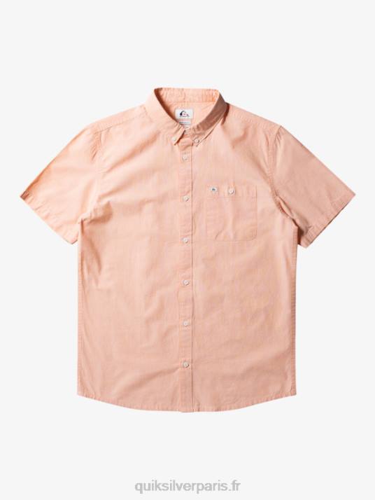 Hommes Quiksilver chemise à manches courtes winfall D6PT378 bronzer au cuivre