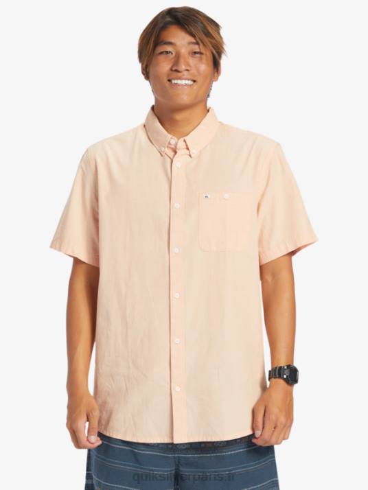 Hommes Quiksilver chemise à manches courtes winfall D6PT378 bronzer au cuivre