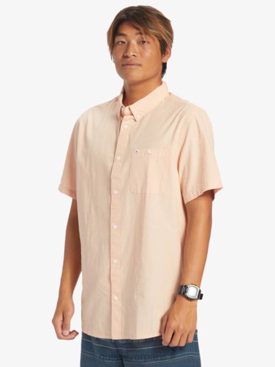 Hommes Quiksilver chemise à manches courtes winfall D6PT378 bronzer au cuivre