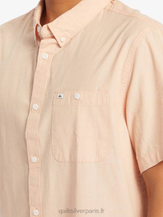 Hommes Quiksilver chemise à manches courtes winfall D6PT378 bronzer au cuivre