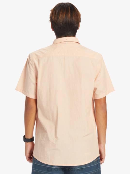 Hommes Quiksilver chemise à manches courtes winfall D6PT378 bronzer au cuivre