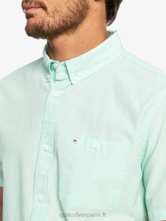 Hommes Quiksilver chemise à manches courtes winfall D6PT382 eau glacée