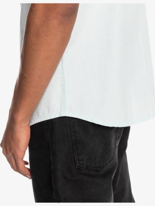 Hommes Quiksilver chemise à manches courtes winfall D6PT382 eau glacée