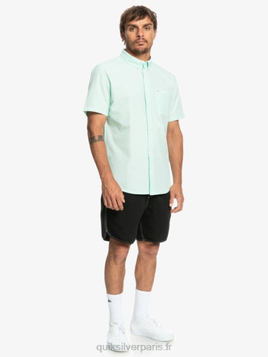 Hommes Quiksilver chemise à manches courtes winfall D6PT382 eau glacée