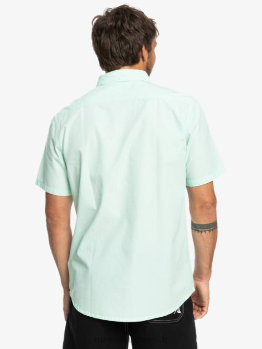 Hommes Quiksilver chemise à manches courtes winfall D6PT382 eau glacée
