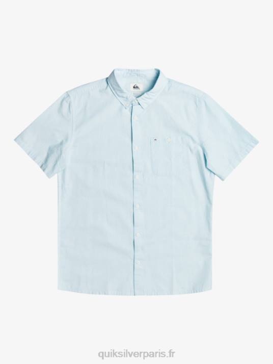 Hommes Quiksilver chemise à manches courtes winfall D6PT384 bleu aéré
