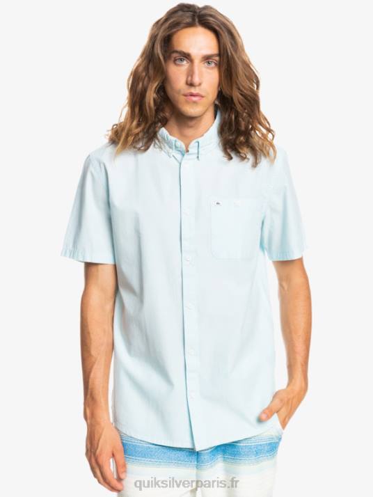 Hommes Quiksilver chemise à manches courtes winfall D6PT384 bleu aéré