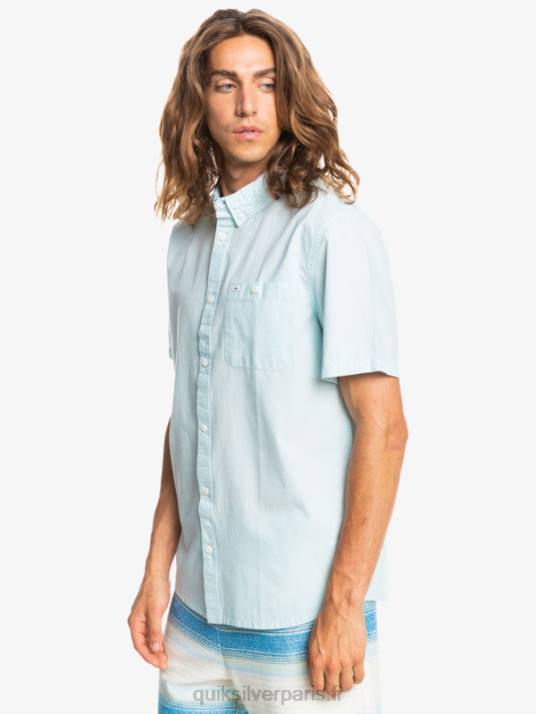 Hommes Quiksilver chemise à manches courtes winfall D6PT384 bleu aéré