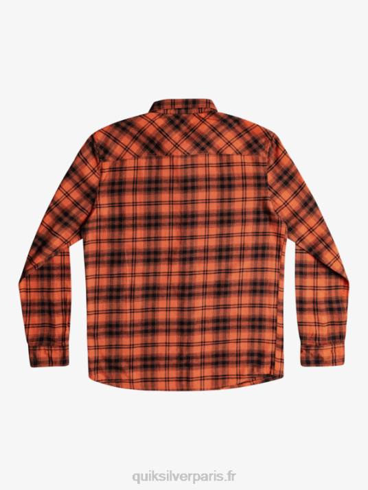 Hommes Quiksilver chemise à manches longues D6PT1559 Hatton ocre brûlé
