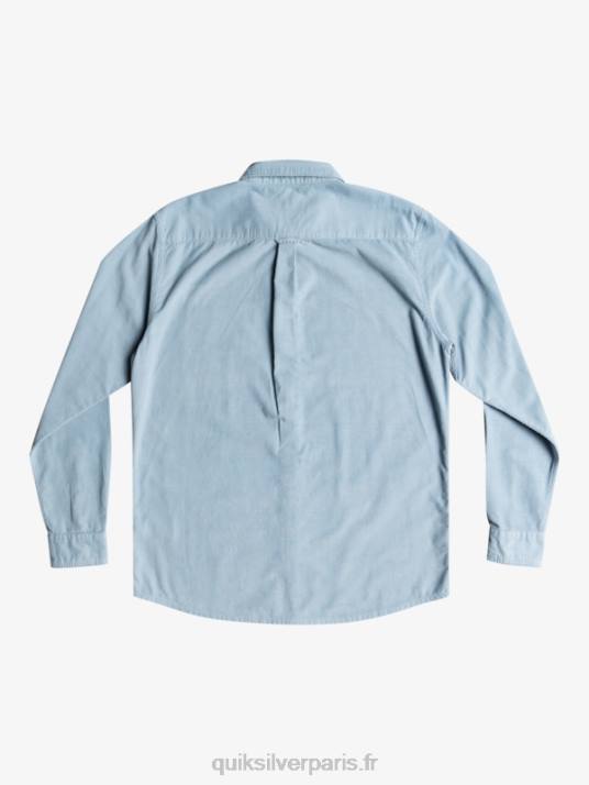 Hommes Quiksilver chemise à manches longues smoke trail D6PT1225 bleu ashley