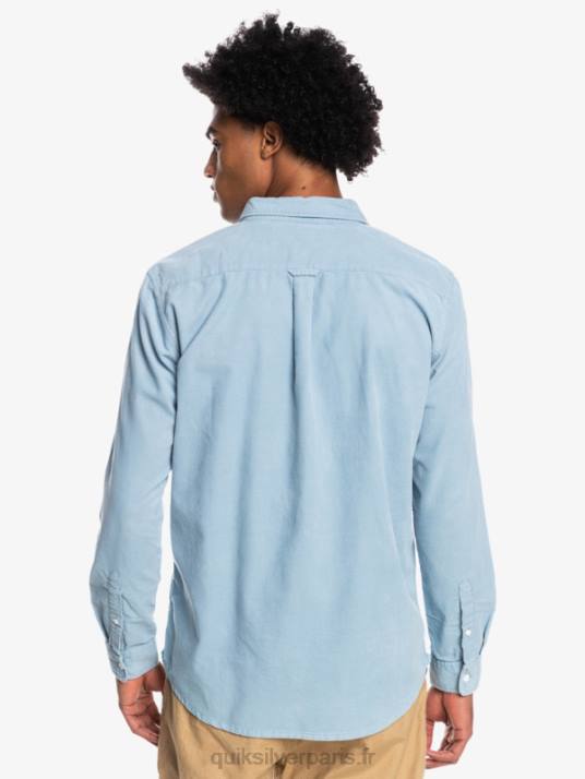 Hommes Quiksilver chemise à manches longues smoke trail D6PT1225 bleu ashley