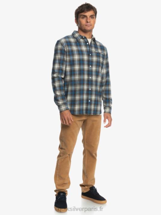 Hommes Quiksilver chemise à manches longues stretch cramond D6PT1048 cramond de feuilles de vigne