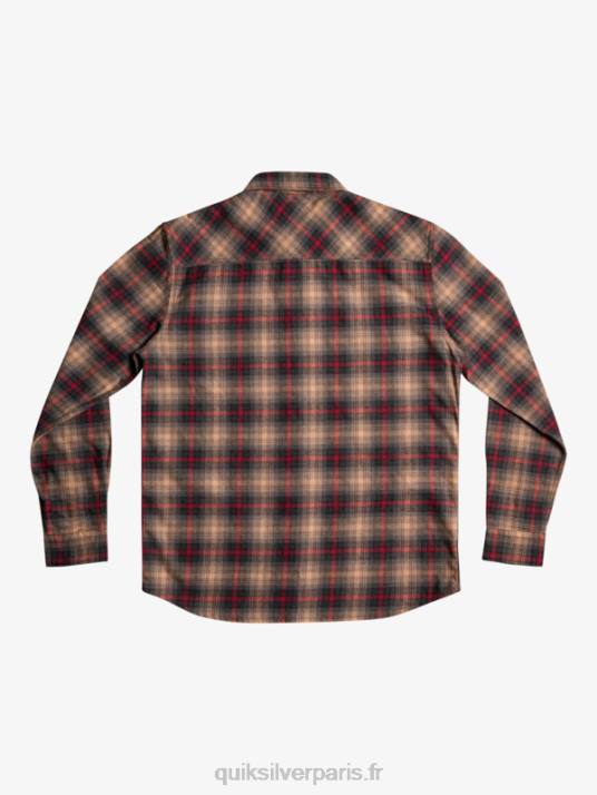 Hommes Quiksilver chemise à manches longues stretch cramond D6PT1049 Cramond de vin rubis