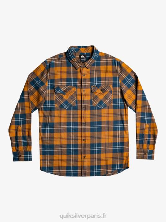 Hommes Quiksilver chemise à manches longues stretch harelaw D6PT1508 lièvre à la cassonade
