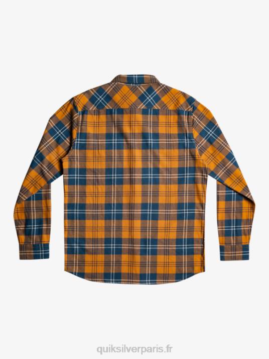 Hommes Quiksilver chemise à manches longues stretch harelaw D6PT1508 lièvre à la cassonade