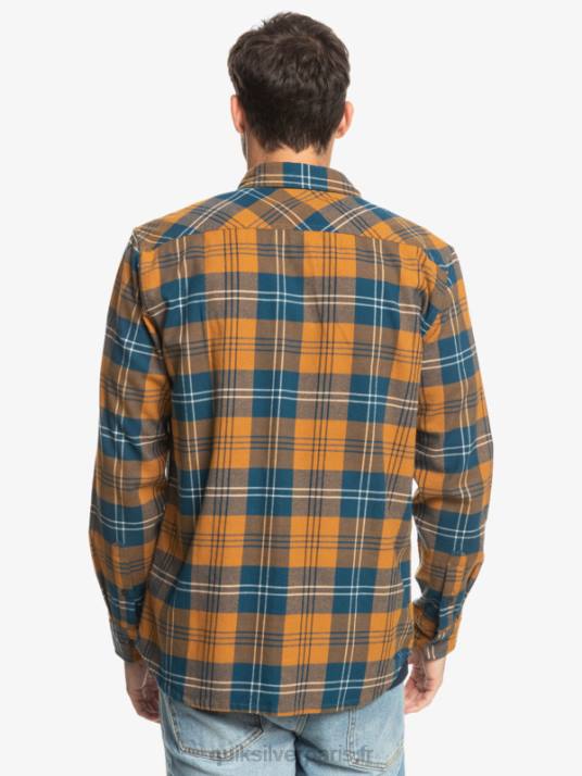 Hommes Quiksilver chemise à manches longues stretch harelaw D6PT1508 lièvre à la cassonade
