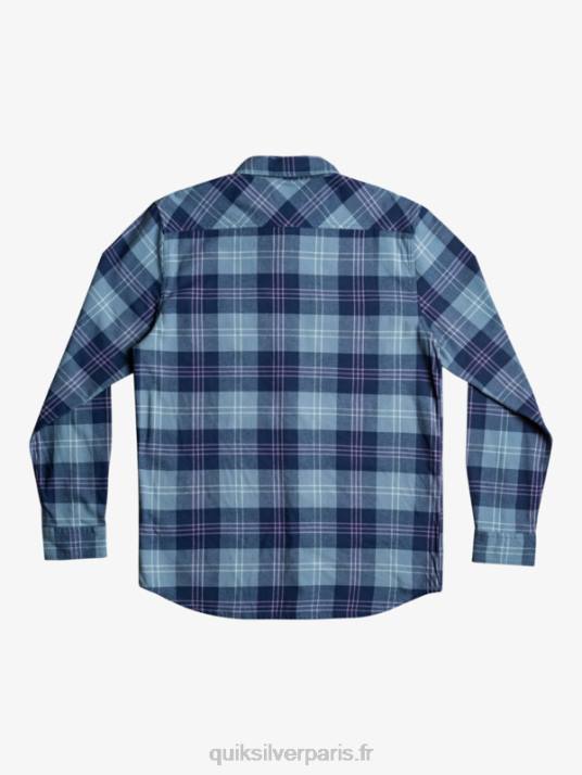Hommes Quiksilver chemise à manches longues stretch harelaw D6PT1509 lièvre bleu provençal