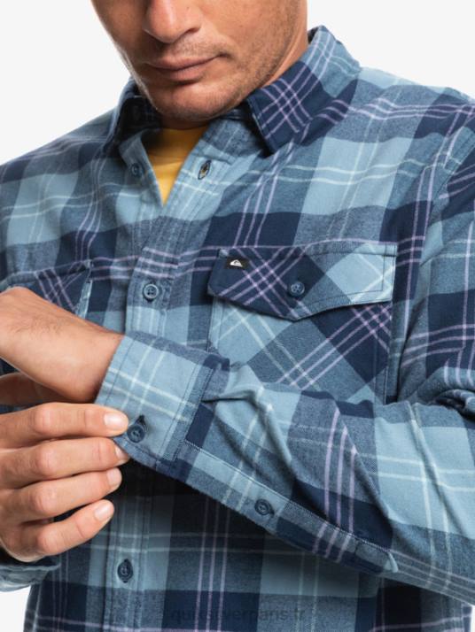 Hommes Quiksilver chemise à manches longues stretch harelaw D6PT1509 lièvre bleu provençal