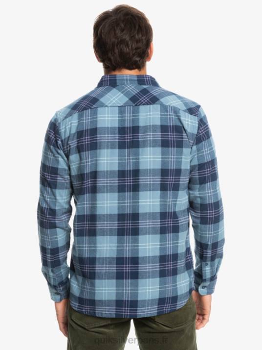Hommes Quiksilver chemise à manches longues stretch harelaw D6PT1509 lièvre bleu provençal