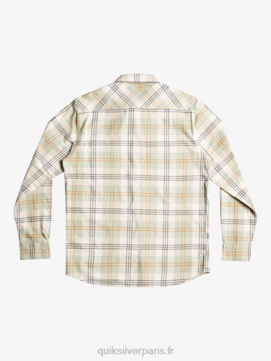Hommes Quiksilver chemise à manches longues stretch harelaw D6PT1510 lièvre sauge du désert