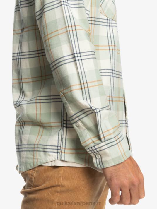 Hommes Quiksilver chemise à manches longues stretch harelaw D6PT1510 lièvre sauge du désert