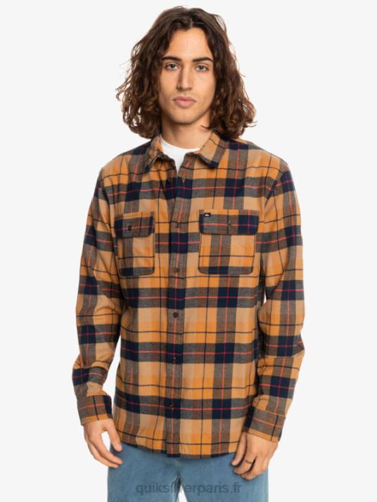 Hommes Quiksilver chemise à manches longues stretch kinsale D6PT1506 cassonade kinsale