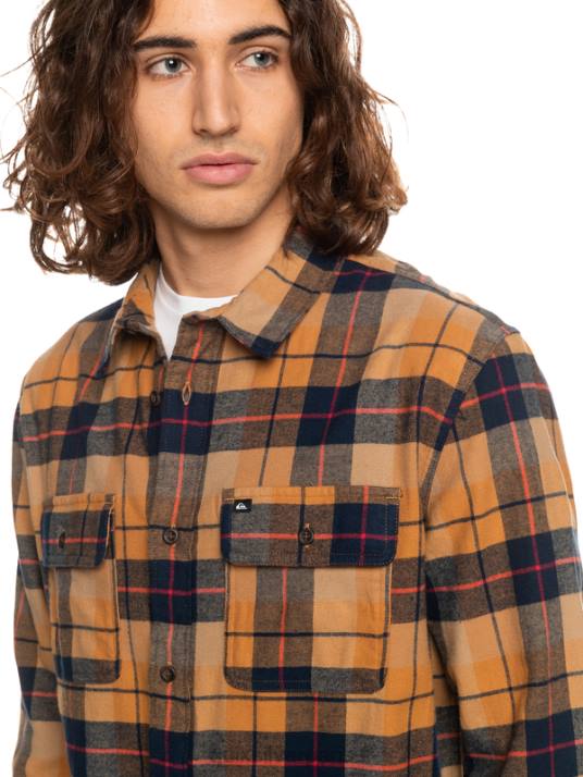 Hommes Quiksilver chemise à manches longues stretch kinsale D6PT1506 cassonade kinsale