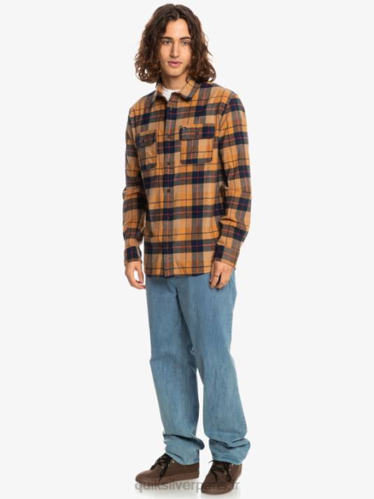Hommes Quiksilver chemise à manches longues stretch kinsale D6PT1506 cassonade kinsale