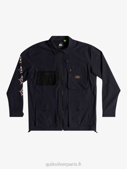 Hommes Quiksilver chemise à manches longues under sky D6PT1717 noir