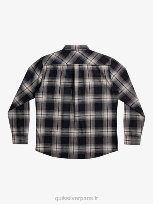 Hommes Quiksilver chemise saturne à carreaux à manches longues D6PT1692 Saturne noir