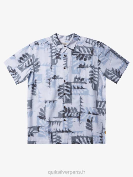 Hommes Quiksilver chemise technique manches courtes waterman canoes reef D6PT398 canoës blancs récif w