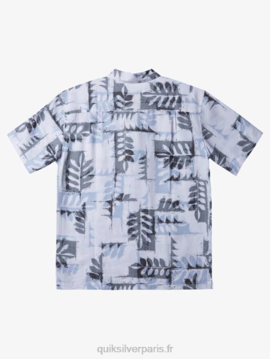 Hommes Quiksilver chemise technique manches courtes waterman canoes reef D6PT398 canoës blancs récif w