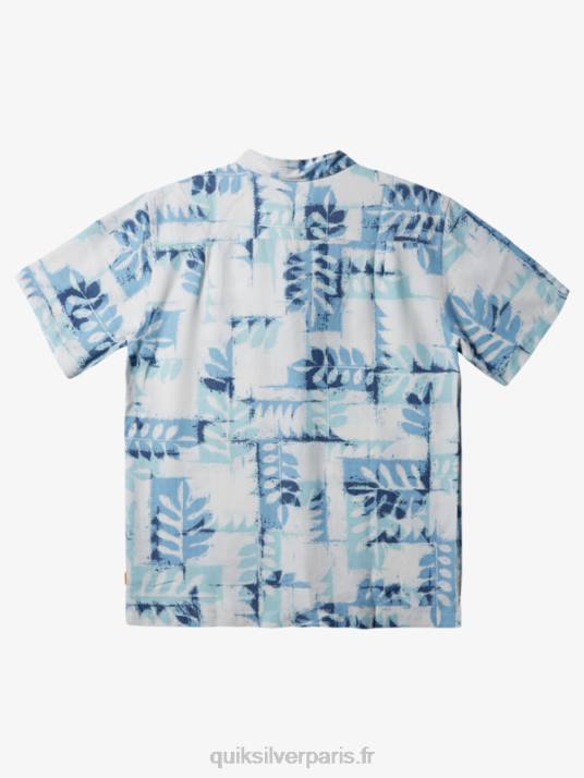 Hommes Quiksilver chemise technique manches courtes waterman canoes reef D6PT399 bleu crépuscule canoës récif w