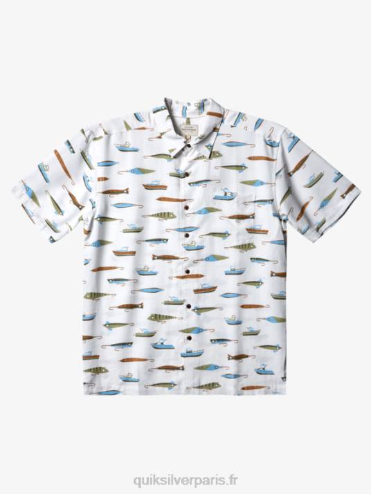 Hommes Quiksilver chemise technique à manches courtes waterman drag week D6PT440 thé glisser semaine w