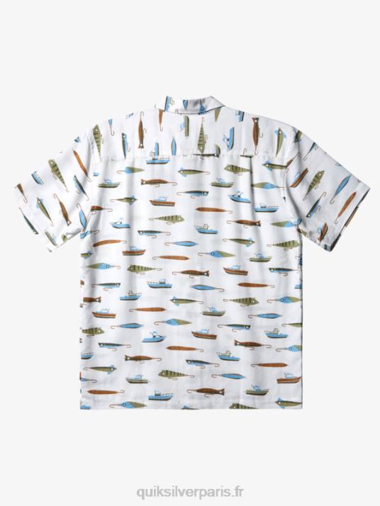 Hommes Quiksilver chemise technique à manches courtes waterman drag week D6PT440 thé glisser semaine w